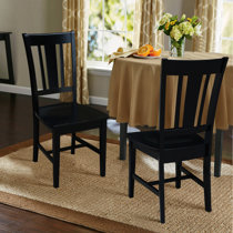 Simple black dining discount chairs